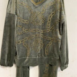 Versace Home Green and Gold Pajama Set